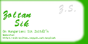 zoltan sik business card